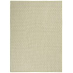 Nourison Courtyard COU01 Area Rug, Ivory/Green, 6' x 9'