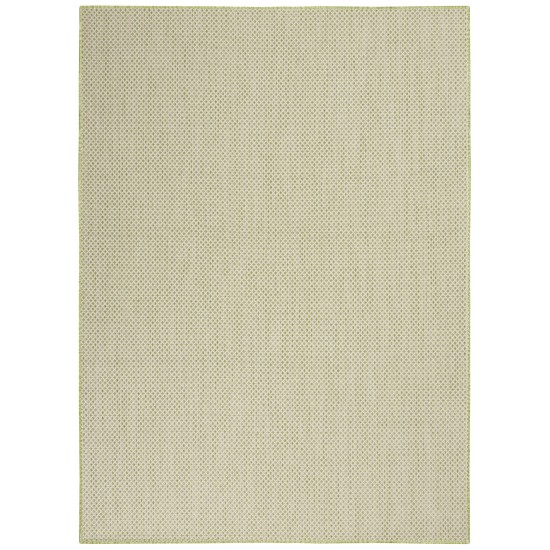 Nourison Courtyard COU01 Area Rug, Ivory/Green, 6' x 9'