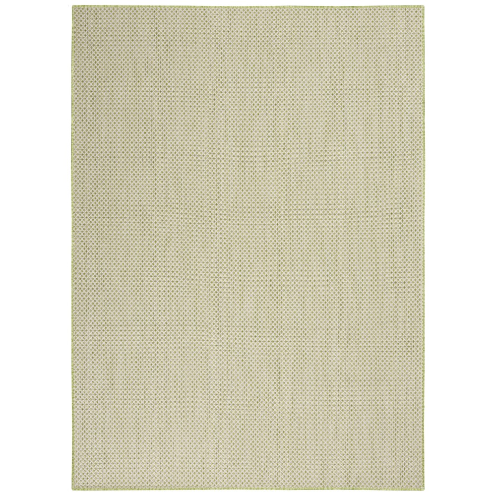 Nourison Courtyard COU01 Area Rug, Ivory/Green, 6' x 9'