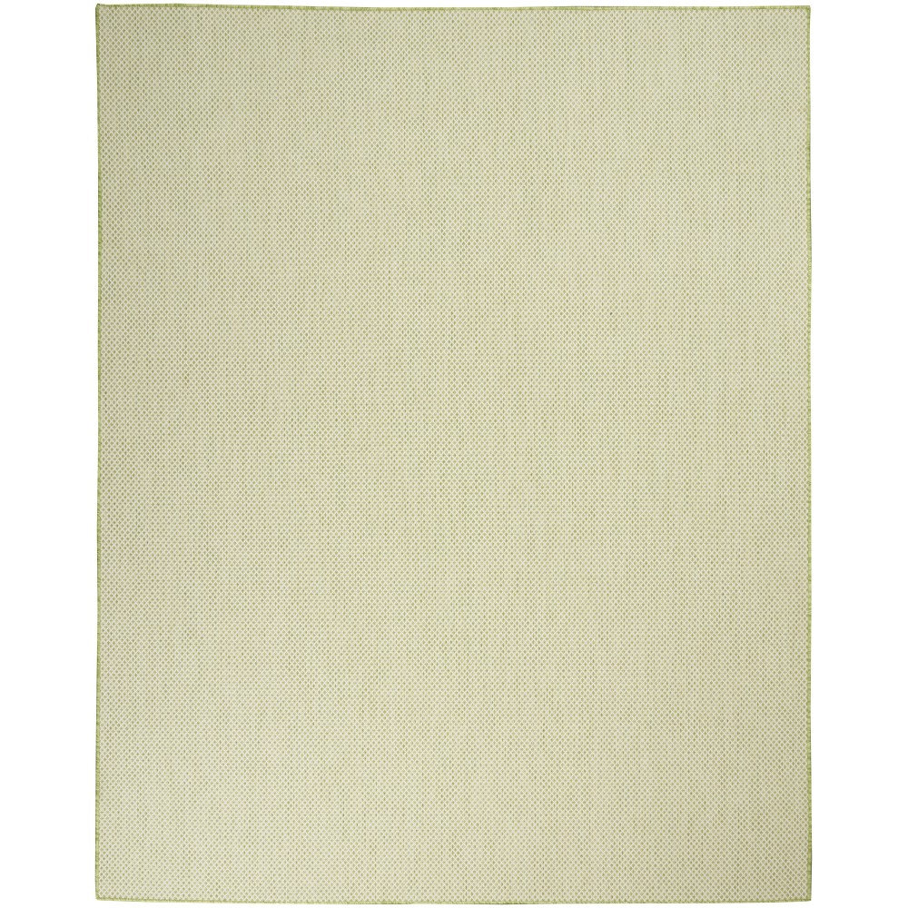 Nourison Courtyard COU01 Area Rug, Ivory/Green, 9' x 12'