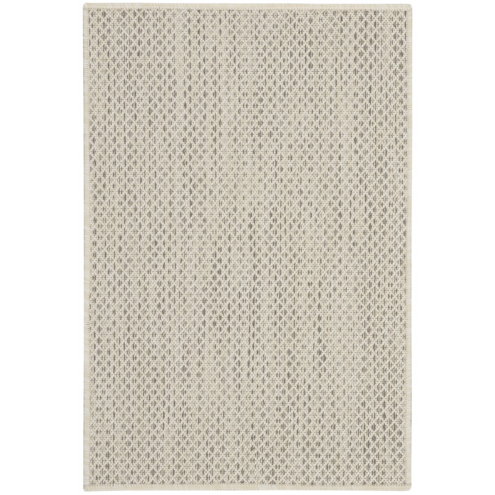 Nourison Courtyard COU01 Area Rug, Ivory/Silver, 2' x 3' Nourison Courtyard COU01 Area Rug, Ivory/Silver, 2' x 3'