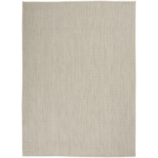 Nourison Courtyard COU01 Area Rug, Ivory/Silver, 4' x 6'