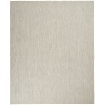 Nourison Courtyard COU01 Area Rug, Ivory/Silver, 7' x 10'