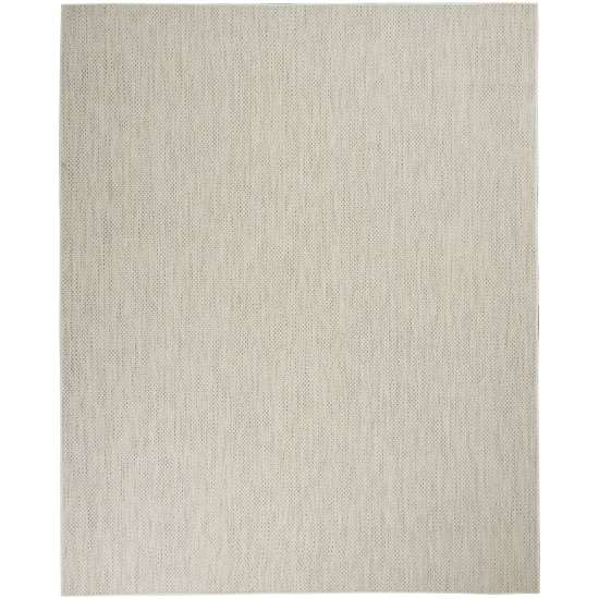 Nourison Courtyard COU01 Area Rug, Ivory/Silver, 7' x 10'