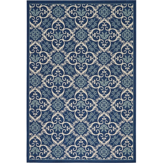 Nourison Caribbean CRB02 Area Rug, Navy, 9'3" x 12'9"