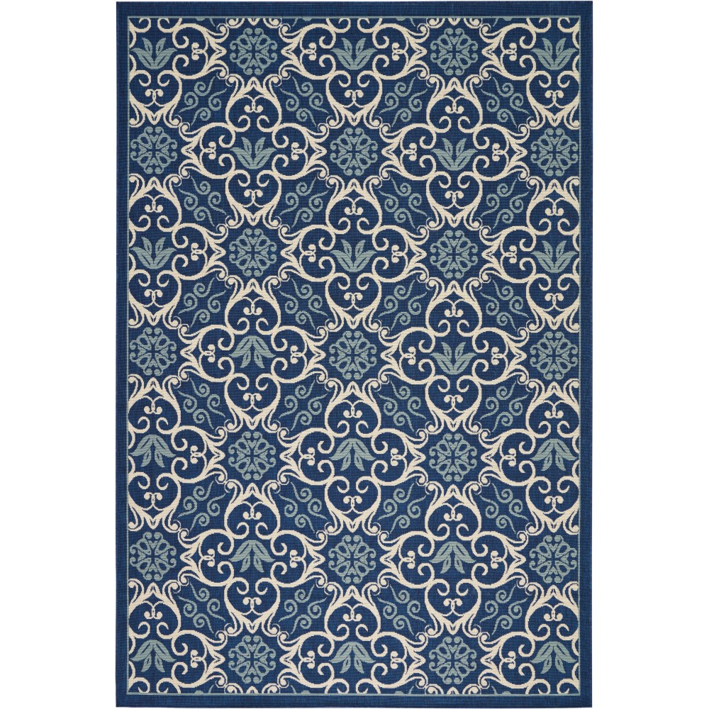 Nourison Caribbean CRB02 Area Rug, Navy, 9'3" x 12'9"