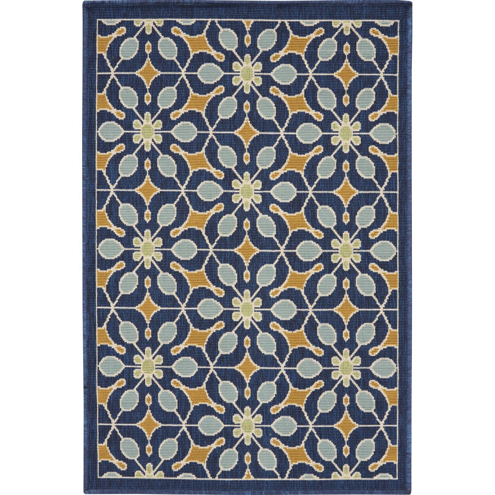 Nourison Caribbean CRB07 Area Rug, Navy, 1'9" x 2'9" Nourison Caribbean CRB07 Area Rug, Navy, 1'9" x 2'9"