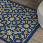 Nourison Caribbean CRB07 Area Rug, Navy, 1'9" x 2'9"