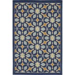 Nourison Caribbean CRB07 Area Rug, Navy, 2'6" x 4'