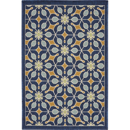 Nourison Caribbean CRB07 Area Rug, Navy, 2'6" x 4'