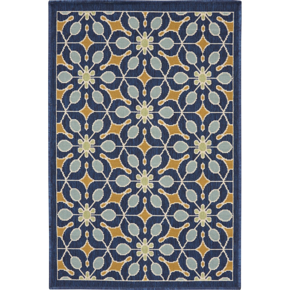 Nourison Caribbean CRB07 Area Rug, Navy, 2'6" x 4'