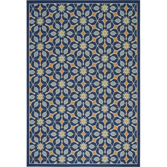 Nourison Caribbean CRB07 Area Rug, Navy, 6'7" x 9'6"