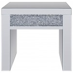 ACME Noralie End Table, Mirrored & Faux Diamonds