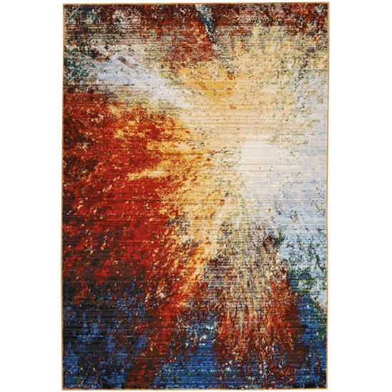 Nourison Chroma CRM02 Area Rug, Red Flare, 4' x 6'