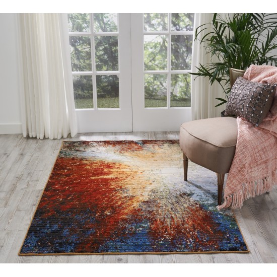 Nourison Chroma CRM02 Area Rug, Red Flare, 4' x 6'