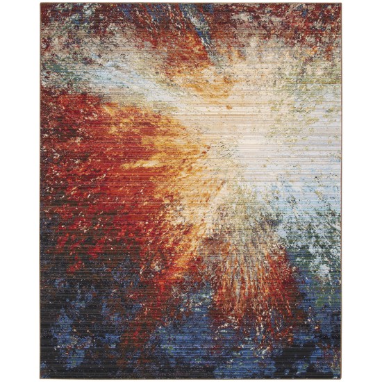 Nourison Chroma CRM02 Area Rug, Red Flare, 7'9" x 9'9"