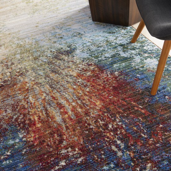 Nourison Chroma CRM02 Area Rug, Red Flare, 7'9" x 9'9"