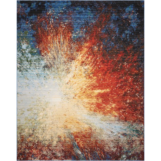 Nourison Chroma CRM02 Area Rug, Red Flare, 8'6" x 11'6"