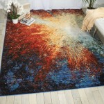 Nourison Chroma CRM02 Area Rug, Red Flare, 8'6" x 11'6"