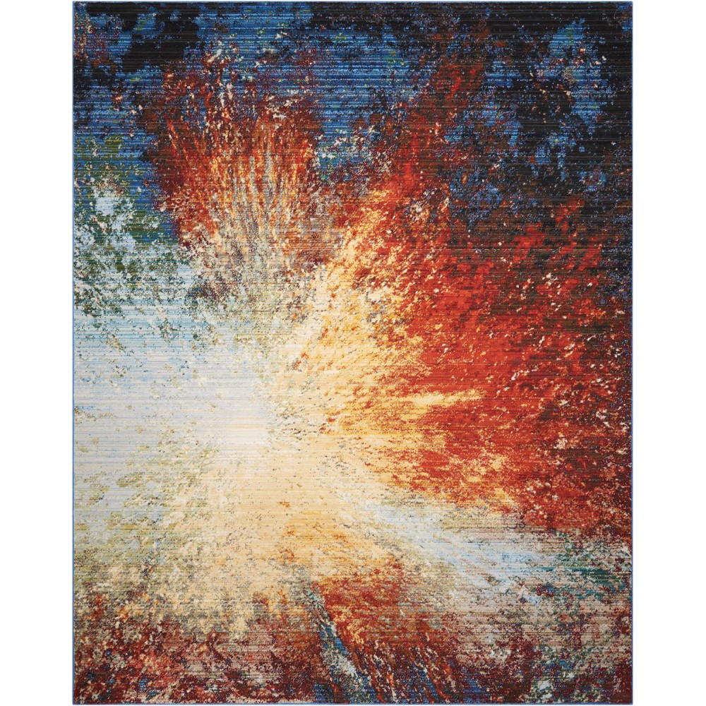 Nourison Chroma CRM02 Area Rug, Red Flare, 9'9" x 12'8"