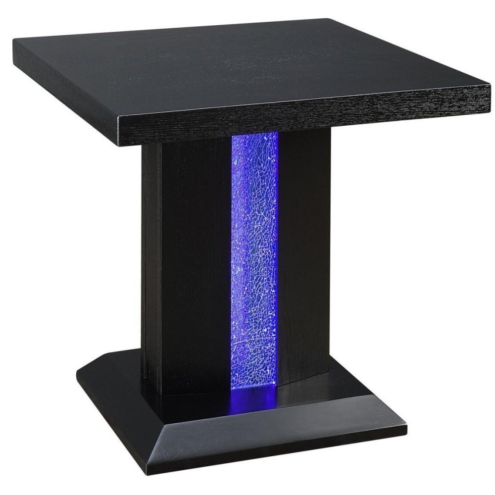 ACME Bernice End Table, Black & LED