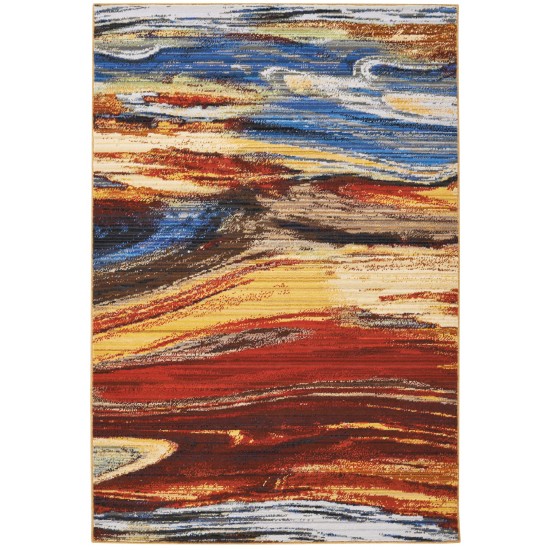 Nourison Chroma CRM04 Area Rug, Lava Flow, 4' x 6'