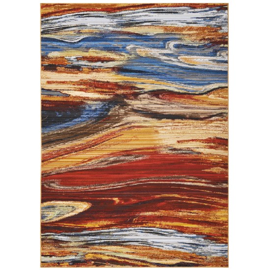 Nourison Chroma CRM04 Area Rug, Lava Flow, 5'6" x 8'