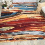 Nourison Chroma CRM04 Area Rug, Lava Flow, 8'6" x 11'6"