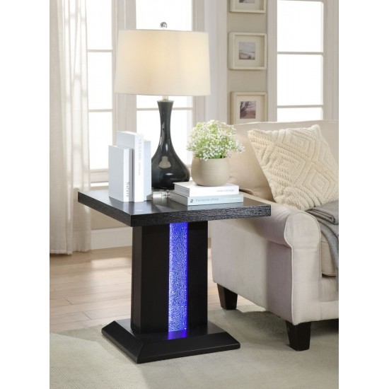 ACME Bernice End Table, Black & LED