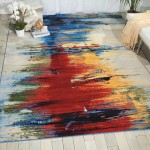 Nourison Chroma CRM05 Area Rug, Crimson Tide, 8'6" x 11'6"