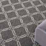 Nourison Country Side CTR02 Area Rug, Charcoal, 5'3" x Round