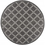 Nourison Country Side CTR02 Area Rug, Charcoal, 7'10" x Round