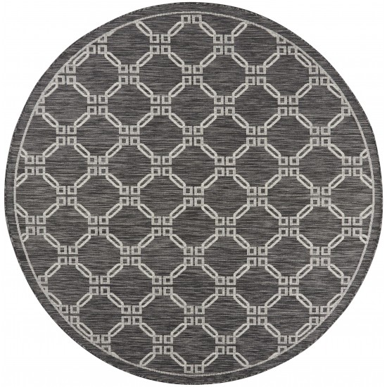 Nourison Country Side CTR02 Area Rug, Charcoal, 7'10" x Round