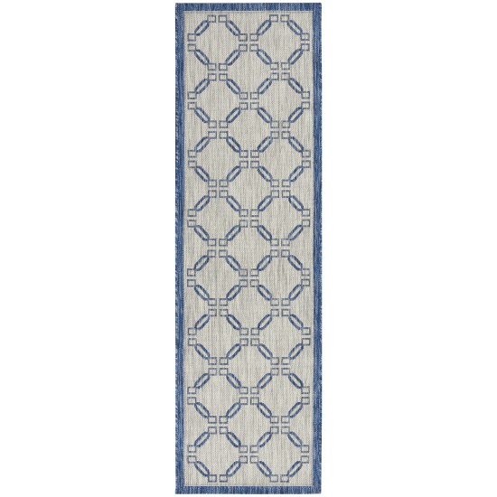 Nourison Country Side CTR02 Runner Rug, Ivory/Blue, 2'2" x 7'6"