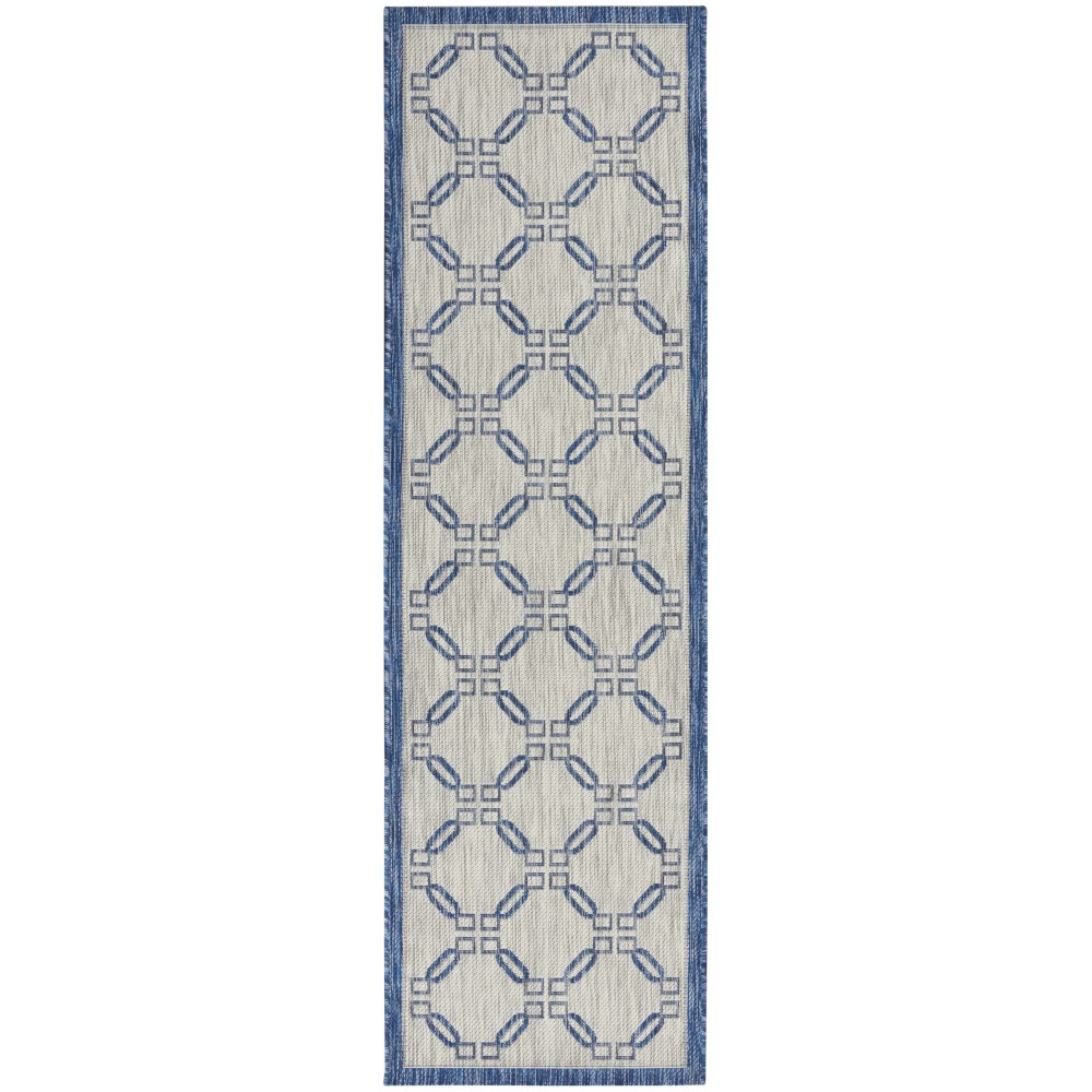 Nourison Country Side CTR02 Runner Rug, Ivory/Blue, 2'2" x 7'6"