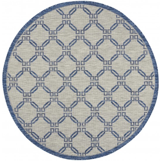 Nourison Country Side CTR02 Area Rug, Ivory/Blue, 5'3" x Round