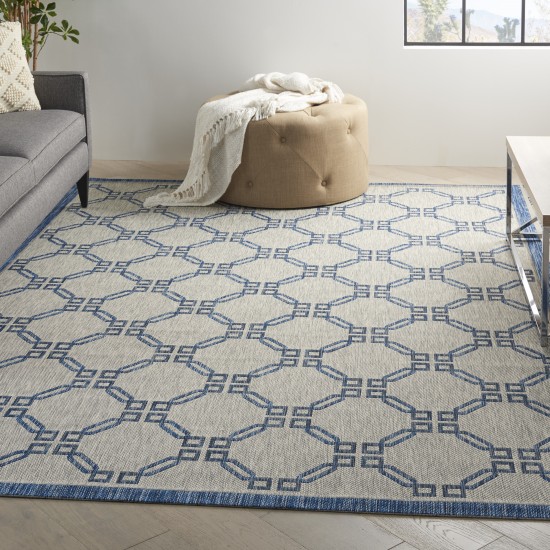 Nourison Country Side CTR02 Area Rug, Ivory/Blue, 6' x 9'