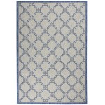 Nourison Country Side CTR02 Area Rug, Ivory/Blue, 7' x 10'