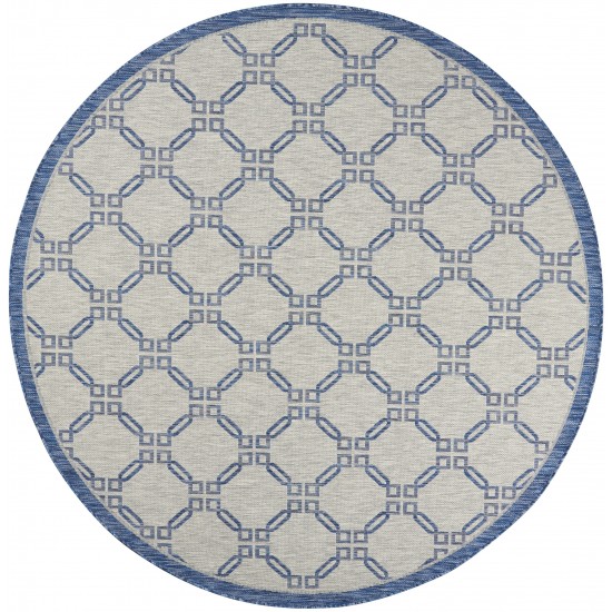 Nourison Country Side CTR02 Area Rug, Ivory/Blue, 7'10" x Round