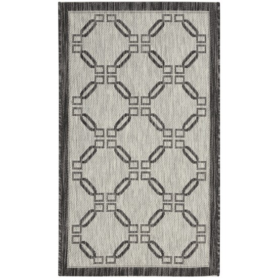 Nourison Country Side CTR02 Area Rug, Ivory/Charcoal, 2'2" x 3'9"