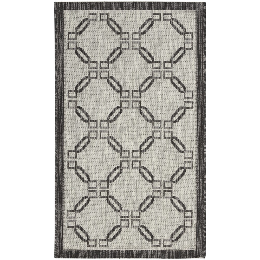 Nourison Country Side CTR02 Area Rug, Ivory/Charcoal, 2'2" x 3'9"