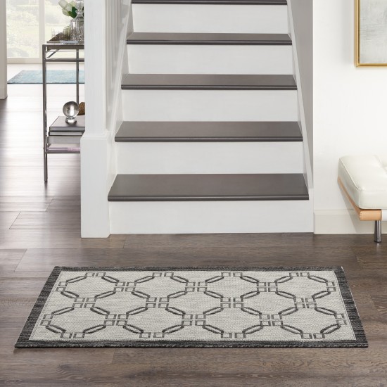 Nourison Country Side CTR02 Area Rug, Ivory/Charcoal, 2'2" x 3'9"