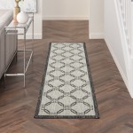 Nourison Country Side CTR02 Runner Rug, Ivory/Charcoal, 2'2" x 7'6"