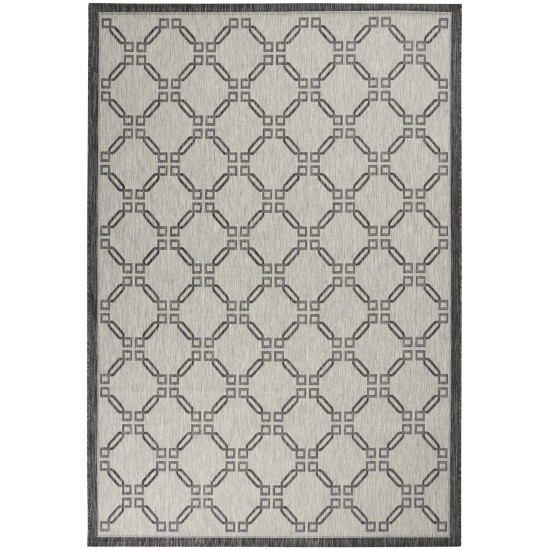 Nourison Country Side CTR02 Area Rug, Ivory/Charcoal, 6' x 9'