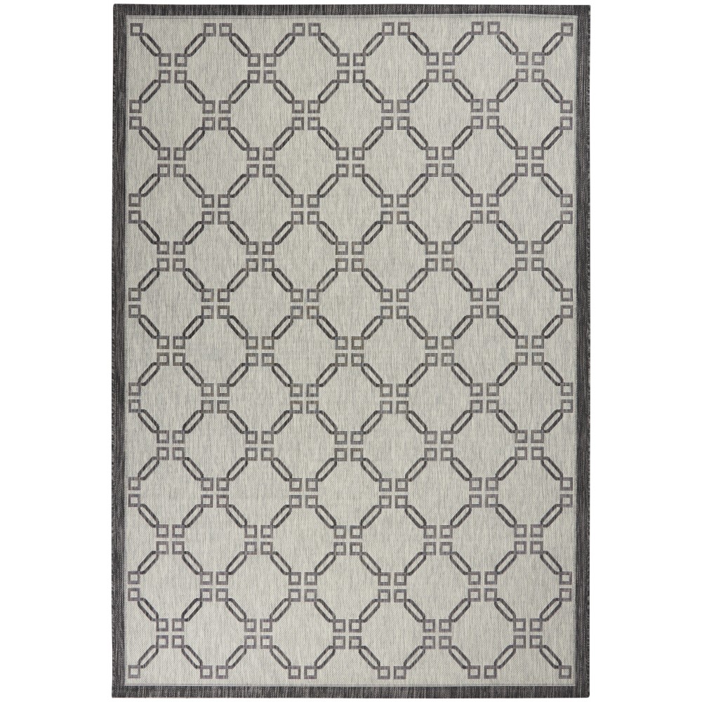 Nourison Country Side CTR02 Area Rug, Ivory/Charcoal, 7' x 10'