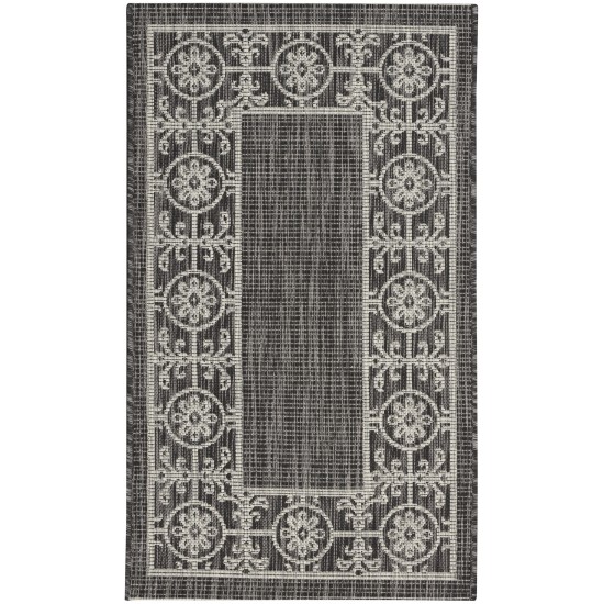 Nourison Country Side CTR03 Area Rug, Charcoal, 2'2" x 3'9"