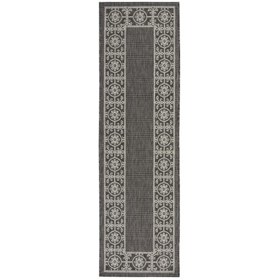 Nourison Country Side CTR03 Runner Rug, Charcoal, 2'2" x 7'6"