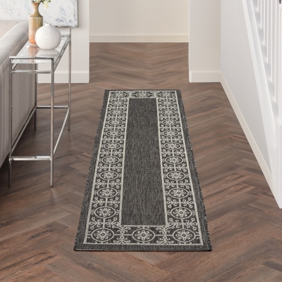 Nourison Country Side CTR03 Runner Rug, Charcoal, 2'2" x 7'6"