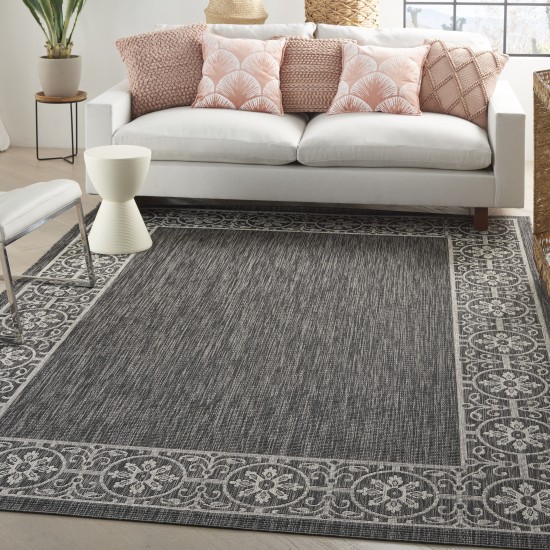 Nourison Country Side CTR03 Area Rug, Charcoal, 6' x 9'