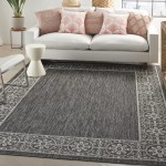 Nourison Country Side CTR03 Area Rug, Charcoal, 7' x 10'